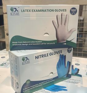 Pre Powdered Non Sterile Latex Surgical Gloves