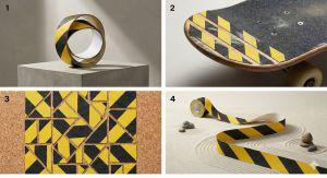 Mario Anti Skid Black &AMP; Yellow Tape