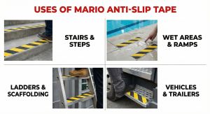 Mario Anti Skid Black &AMP; Yellow Tape