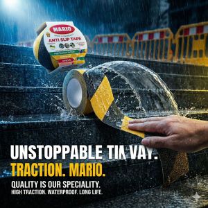 Mario Anti Skid Black &AMP; Yellow Tape