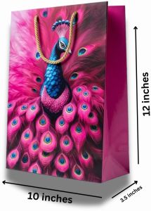 Royal Peacock Bliss Gift Paper Bags