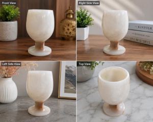 Handmade Stone Goblet Glass