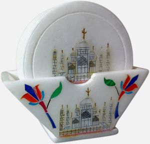 Premium Marble TEA Coaster Set
