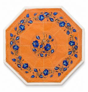 White Marble Inlay Center Table