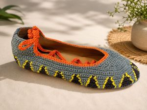 Women Handmade Cotton Crochet Flats