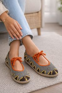 Women Handmade Cotton Crochet Flats