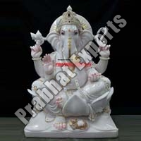 White Marble Statue of Ganesh Ji
