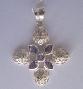 white gold pendant