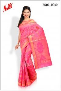 Pink Banaras Dupion Silk Saree