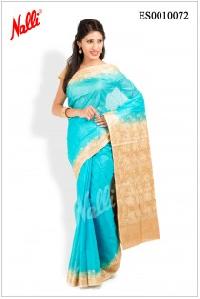 Sky Blue Banaras Tussar Silk Saree