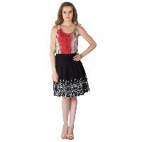 Embroidered Cotton Lycra Short Skirts