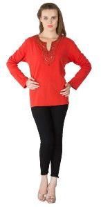 Knitted Cotton Full Sleeve Tops