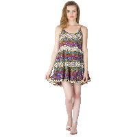 Multi Printed Strappy One Piece Dresses