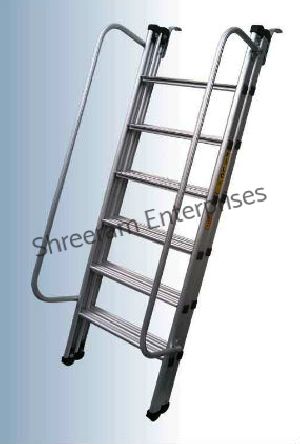 Aluminium Straight Ladder with Side Railing