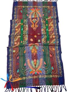 Indian Embroidery Wool Scarf