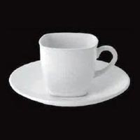 Stoneware Plain Cups and Saucers
