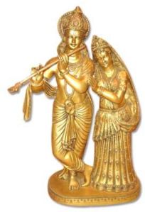 Radha Krishna Brass Statue