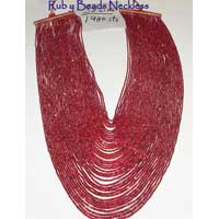 Ruby Beaded Necklace