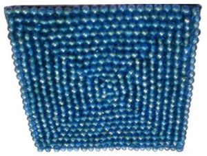 Glass Beaded Coaster (Blue Glass Beads)