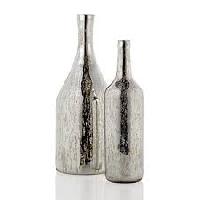 silver wine bottles