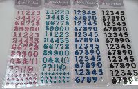Glitter Number Numerical Sticker