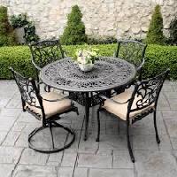 wrought iron garden table