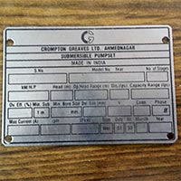 Stainless Steel Nameplates