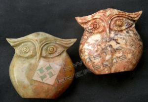 SOAPSTONE OWL FIGURINE