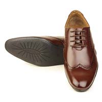 Metrogue Mens Brown Brogue Shoes