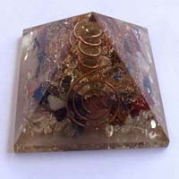 Chakra Stone Orgone Pyramid With Crystal Point