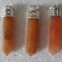 Orange Aventurine Pencil Pendants