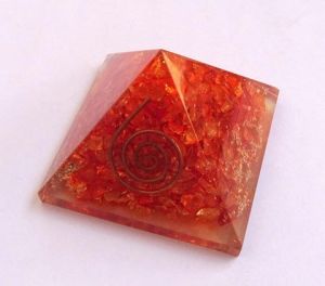 Orange Orgone Energy Chakra Pyramid