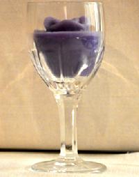 Purple Wine Glass Candle Fancy Items with Holders