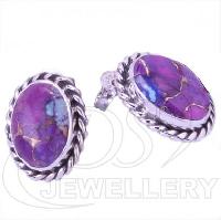 Purple Turquoise Gems Earring