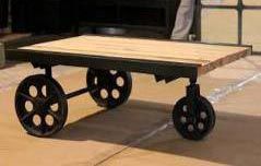 industrial cart coffee table