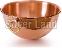 COPPER BOWL BRASS RING HANDLE