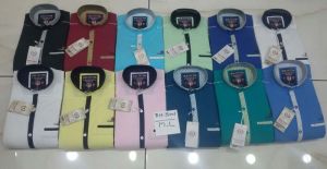 PLAIN SHIRT WITH DESIGNER COLLOR