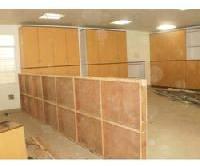 wooden partition cabins