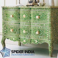 Bone Inlay Drawer Chest