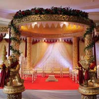 Fiber Golden Raj wedding Mandap