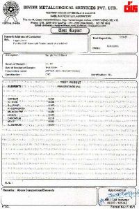 CHEMICAL COMPOSITION FOR SG IRON CASTING PROCESS