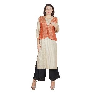 SSCJ002-OR Ladies Khadi Jackets