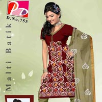 Unstitched Cotton Multy Batik Salwar Suit