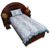 Bagru Print Pure Cotton Single Bed Sheet Pillow Set 414