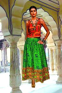 Printed Long Skirt