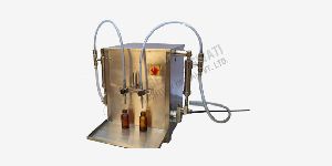 Semi Automatic Twin Head Liquid Filling Machine