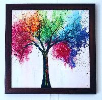 Acrylic canvas Tree painting