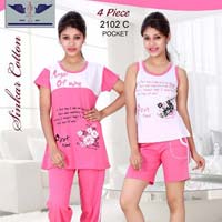 Ladies Night Suit 4 piece