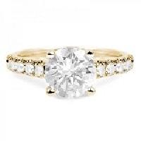 2.00 Ct Cen 1.20 Ct Diamond 14k Gold Solitaire Engagement Ring