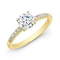 Diamond 14k Solid Gold Engagement Ring